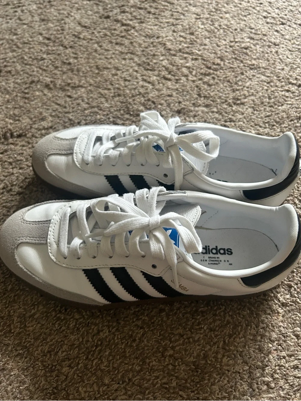 Adidas Sambas in White and Black